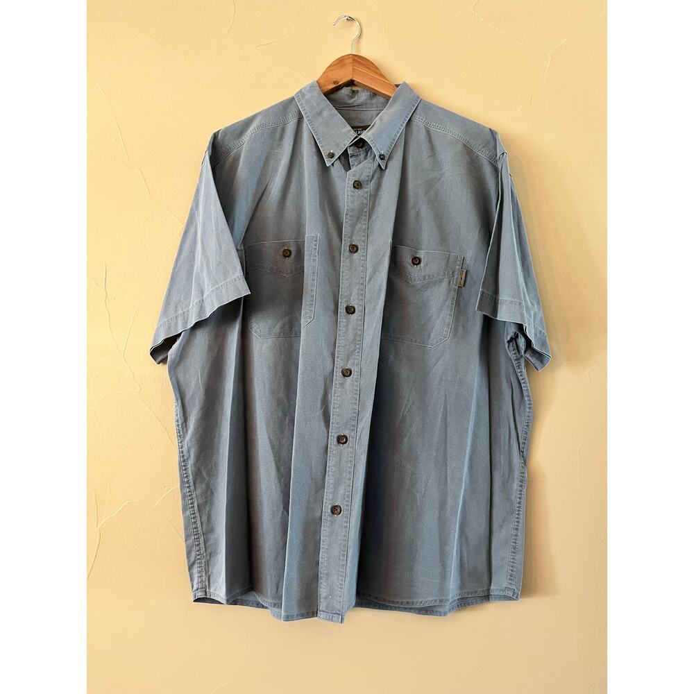 Woolrich Men's Heavy Short Sleeve Button Down River / 100% Pure Cotton / Size XL